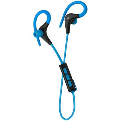 Blue race in-ear bluetooth sports headphones